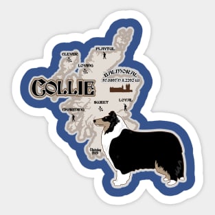 Rough Collie - Tricolor - Scotland Sticker